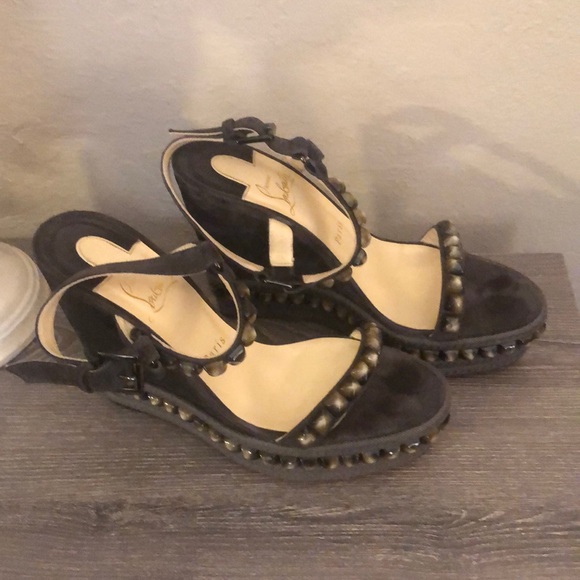 CHRISTIAN LOUBOUTIN CATACLOU 120 Veau Velours Testa/Corne 2 - Picture 2 of 10